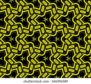 abstract seamless geometries pattern. Yellow color. for wallpaper. design page fill. Vector illustration