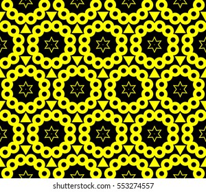 abstract seamless geometries pattern. Yellow color. for wallpaper. design page fill. Vector illustration