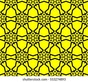 abstract seamless geometries pattern. Yellow color. for wallpaper. design page fill. Vector illustration
