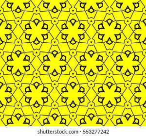 abstract seamless geometries pattern. Yellow color. for wallpaper. design page fill. Vector illustration