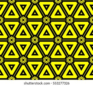 abstract seamless geometries pattern. Yellow color. for wallpaper. design page fill. Vector illustration