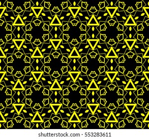 abstract seamless geometries pattern. Yellow color. for wallpaper. design page fill. Vector illustration
