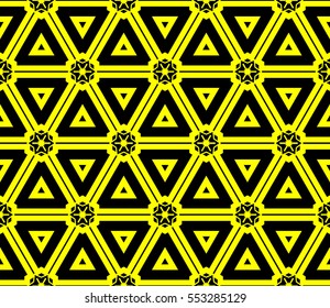 abstract seamless geometries pattern. Yellow color. for wallpaper. design page fill. Vector illustration
