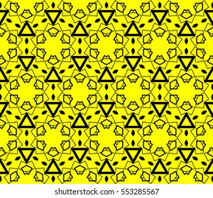 abstract seamless geometries pattern. Yellow color. for wallpaper. design page fill. Vector illustration