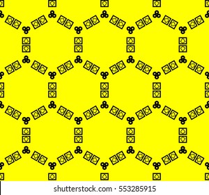 abstract seamless geometries pattern. Yellow color. for wallpaper. design page fill. Vector illustration
