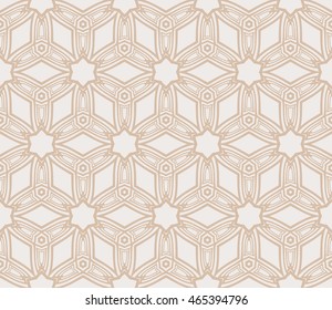 Abstract seamless geometry pattern. mirror transformation of geometry shapes. Vector illustration. For the interior design, printing, textile industry. Beige color Abstract seamless geometry pattern. mirror transformation of geometry shapes. Vector illustration. For the interior design, printing, textile industry. Beige color