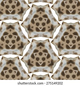 Abstract seamless Giraffe skin pattern in yellow and brown