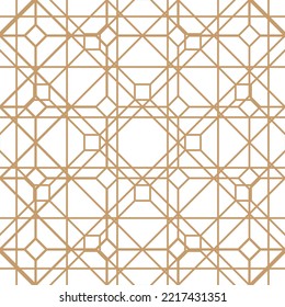 Abstract seamless golden pattern background. Vector illustration.