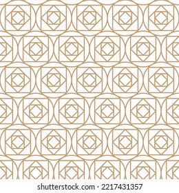 Abstract seamless golden pattern background. Vector illustration.
