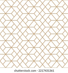 Abstract seamless golden pattern background. Vector illustration.