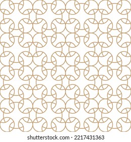Abstract seamless golden pattern background. Vector illustration.