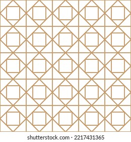 Abstract seamless golden pattern background. Vector illustration.