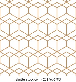 Abstract seamless golden pattern background. Vector illustration.