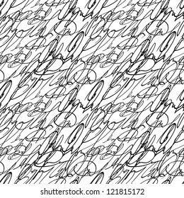 Abstract seamless graphic hand write pattern