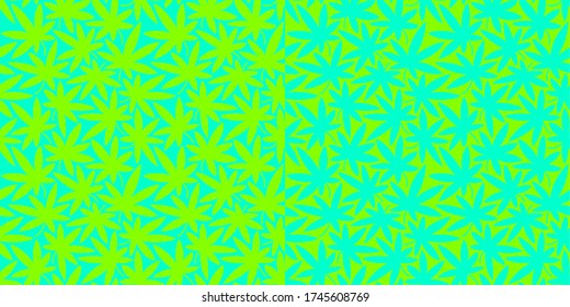 Resumen Del Patrón Verde Sin Marea Con La Ilustración Del Vector De Las Hojas De Cannabis.