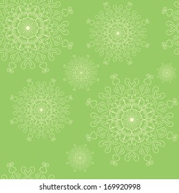 Abstract seamless green vector background.