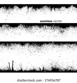 Abstract seamless grunge black border