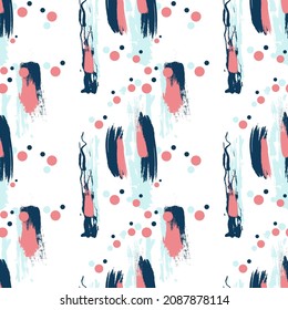 Resumen de un patrón sin fisuras de fondo blanco. Papel digital vectorial de moda.