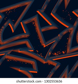 Abstract seamless grunge geometric pattern. 