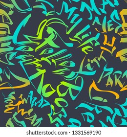 Abstract seamless grunge graffiti pattern. 