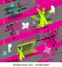 Abstract seamless grunge pattern. 