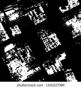 Abstract seamless grunge pattern. Black and white cracked repeated backdrop for boy, sport clothes, wrapping paper, textile. Monochrome geometric wallpaper. Grungy texture. dots, lines elements 