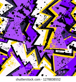 Abstract seamless grunge pattern in bright colors. repeated backdrop for girl, sport and fashion textile, clothes