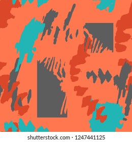 Abstract seamless grunge pattern. Camouflage repeated backdrop for textile, clothes, wrapping paper.  