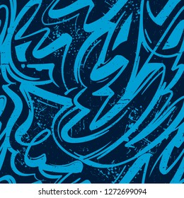 Abstract seamless grunge pattern. Graffiti textured wallpaper for textile, clothes, wrapping paper. 