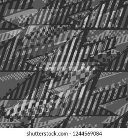 Abstract seamless grunge pattern. monochrome repeated backdrop for boy, sport textile, clothes, wrapping paper. 