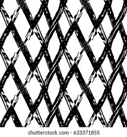 Abstract seamless grunge pattern. monochrome wallpaper for wrapping paper, textile, clothes, girls, boys. Geometric repeated backdrop with shape network. Textured black and white background.
