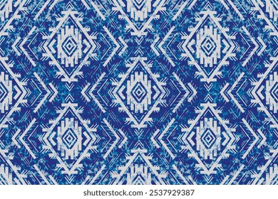 Abstract seamless grunge pattern, Motifs African boho paisley Floral Ikat embroidery border. Ethnic ikat floral Ethnic Indian Ethnic Pattern.