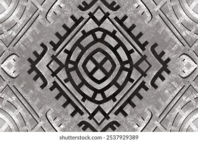 Abstractas patrón grunge sin fisuras, Motivos boho africano paisley Floral Ikat bordado borde. Patrón étnico étnico indio floral ikat étnico.