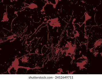Abstractas patrón de grunge sin costuras. Vieja pared sucia de color rojo con manchas y salpicaduras de pintura o sangre. Desordenado fondo de Vector monocromo desgastado. Adecuado para el diseño de Fondo de pantalla, papel de embalaje o tela