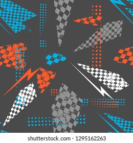 Abstract seamless grunge pattern for sport textile, clothes, wrapping paper. 