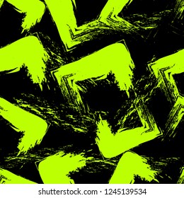 Abstract seamless grunge sport pattern for girl and boy. Creative colorful wallpaper with stripes, lines, dots. Grunge sport urban background for textile, sport clothes. Fashion grunge sport style.