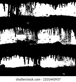 Resumen del patrón de manchas de grunge impecable. Tinta de pintura con spray adorno repetido. Impresión de color negro y blanco con textura para textil de moda, ropa, papel envolvente.