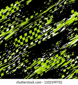 Abstract seamless grunge urban pattern. Chequer flag repeat wallpaper. 