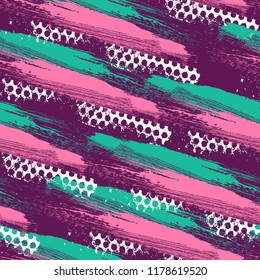 Abstract seamless grunge urban pattern with geometric elements.