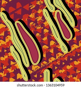 Abstract seamless grunge urban pattern. Grungy style wallpaper. Geometric repeated backdrop for boy, sport textile, clothes.