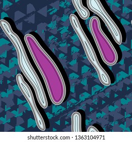 Abstract seamless grunge urban pattern. Grungy style wallpaper. Geometric repeated backdrop for boy, sport textile, clothes.