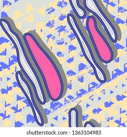 Abstract seamless grunge urban pattern. Grungy style wallpaper. Geometric repeated backdrop for boy, sport textile, clothes.