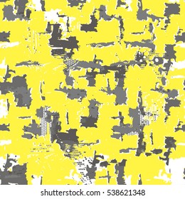 Abstract seamless grunge urban pattern for girls, fashion, sport clothes, textile, wallpaper, wrapping paper.Chaotic shape elements design. Creative original Repeated backdrop in bright colors