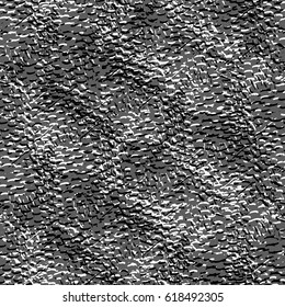 Abstract seamless grunge urban pattern for boys, textile, clothes. Chaotic repeated backdrop. Monochrome wallpaper with shape elements. Creative modern black and white background.