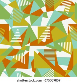 Abstract seamless grunge urban pattern. Bright background. Geometric repeated backdrop for girls and boy, textile, clothes. Original wallpaper