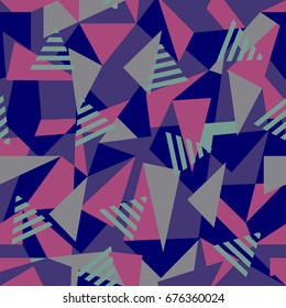 Abstract seamless grunge urban pattern. Bright background. Geometric repeated backdrop for girls and boy, textile, clothes. Original wallpaper