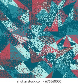 Abstract seamless grunge urban pattern. Bright background. Geometric repeated backdrop for girls and boy, textile, clothes. Original wallpaper