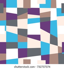 Abstract seamless grunge urban pattern. Bright background. Geometric repeated backdrop for girls and boy, textile, clothes. Original wallpaper