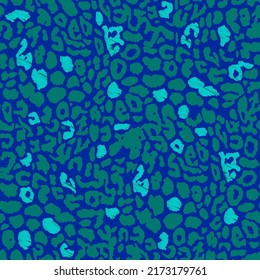 Abstract Seamless Hand Drawing Leopard Cheetah Animal Skin Vector Pattern Isolated Background