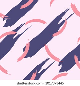 Abstract seamless hand drawn brush pattern